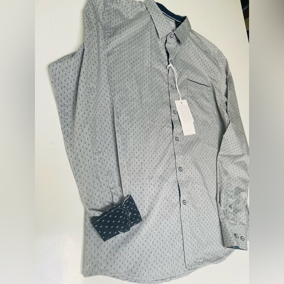 Gray Casual Button Down Shirt with Crisp Finish - Picture 13 of 16